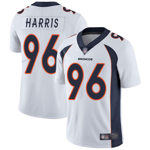Men Denver Broncos #96 Shelby Harris White Vapor Untouchable Limited Player Football NFL Jersey